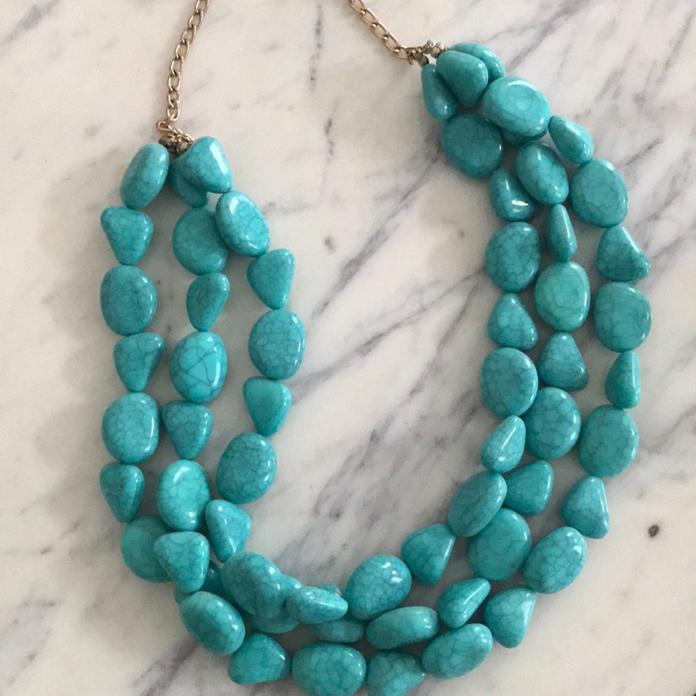 Francesca’s Three Strand Turquoise Necklace